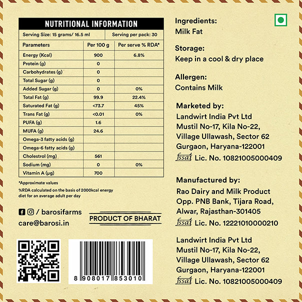 Cultured Cow Ghee 1L