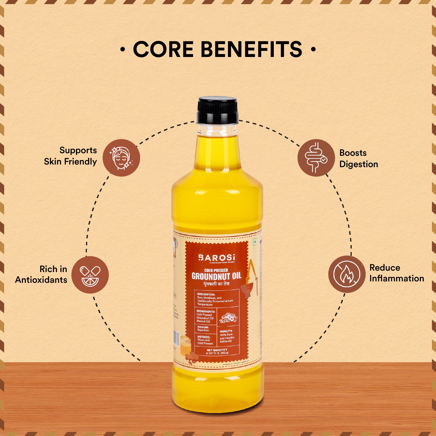 Cold Pressed Groundnut Oil 1L