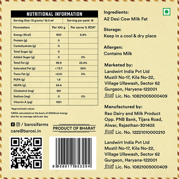 A2 Desi Cow Ghee 300 ml