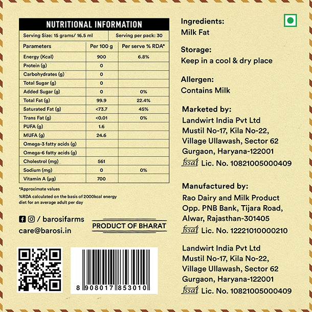 Cultured Cow Ghee 1 Ltr