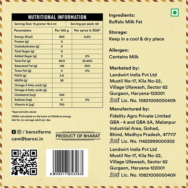 A2 Buffalo Ghee 1L