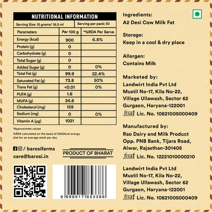 A2 Desi Cow Ghee 500 ML