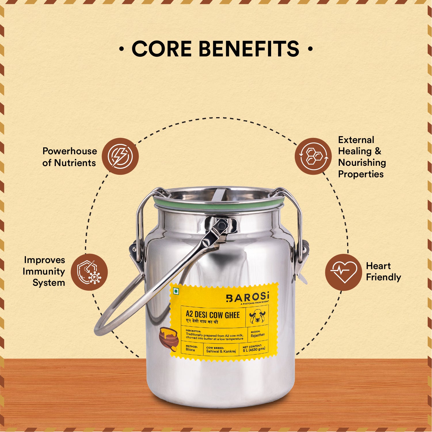 A2 Desi Cow Ghee 5L Dolchi