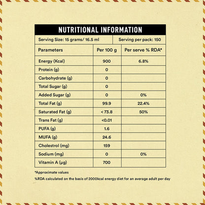 2.5L A2 Desi Cow Ghee Dolchi + 500ml MultifloraL Honey FREE