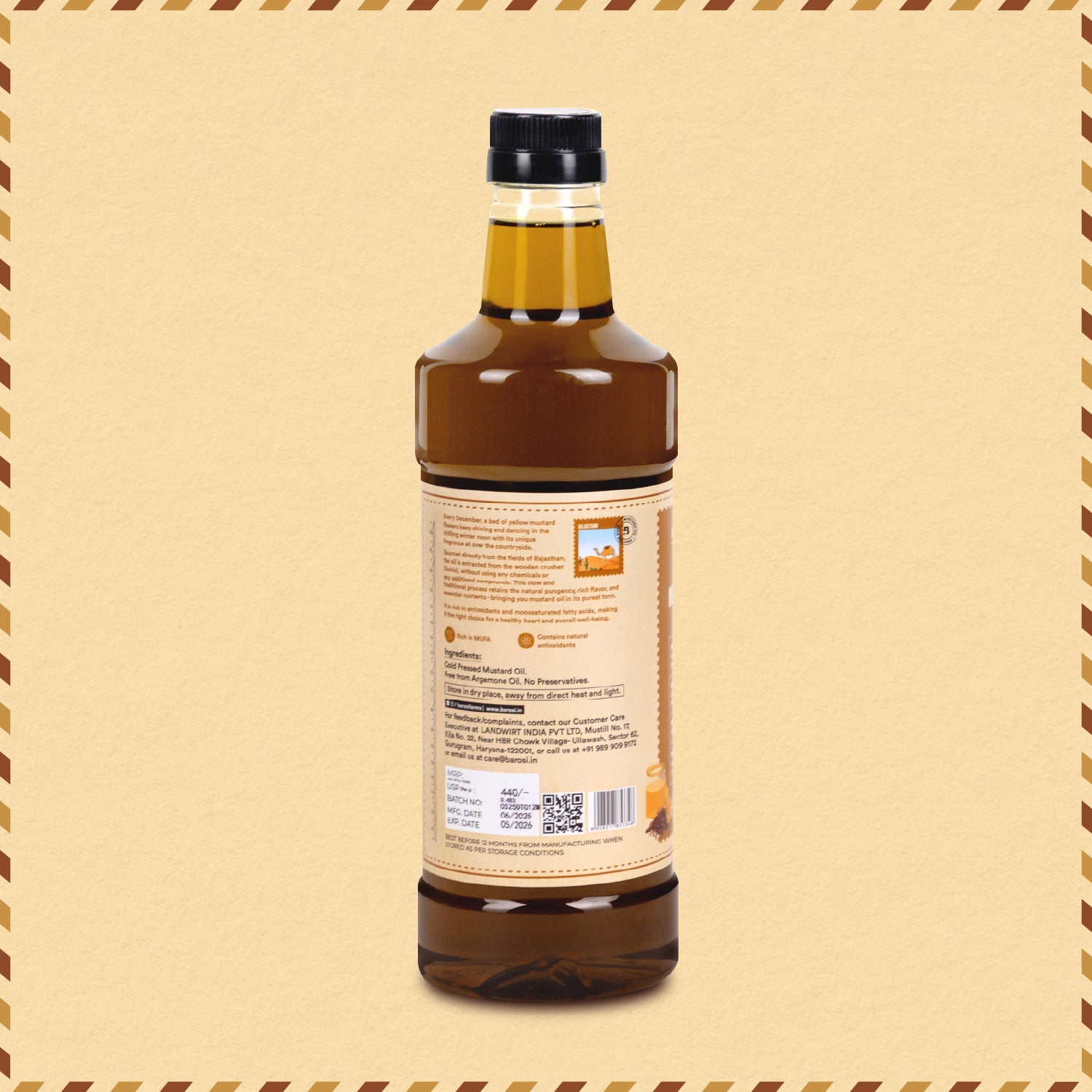 Cold Pressed Mustard Oil 1L